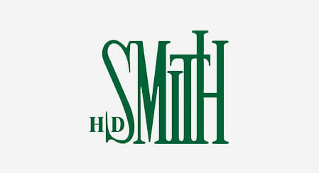 "Green H D Smith logo with elegant, tall lettering on a white background."