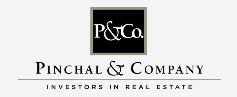 "Pinchal & Company logo, investors in real estate, with black and white design featuring P&Co. in a square frame."