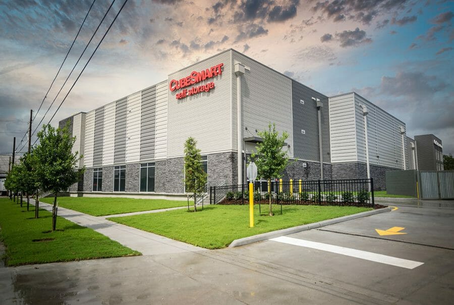 Self Storage Facility in New Orleans, LA - front corner of building - self storage construction project