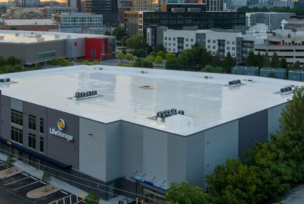 SAFStor Atlanta Building - Aerial view of SAFStor warehouse in Atlanta.