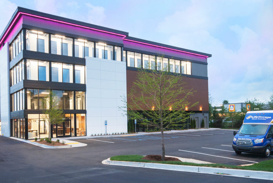 Exterior view of TD Self Storage construction project