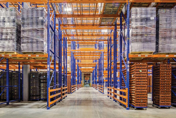 Interior view of cold storage facility