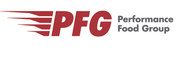 PFG logo with red letters and stripes, reads "Performance Food Group" in gray, symbolizing speed and efficiency.